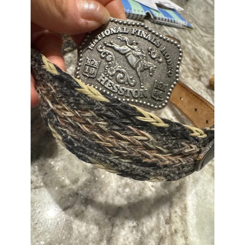 1986‎ Hesston National Finals Rodeo (NFR) commemorative belt buckle silver
